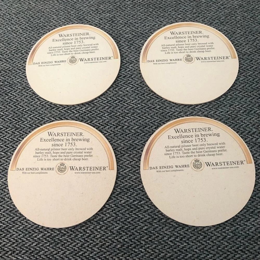 Warsteiner Premium Verum Beer Coasters (4)